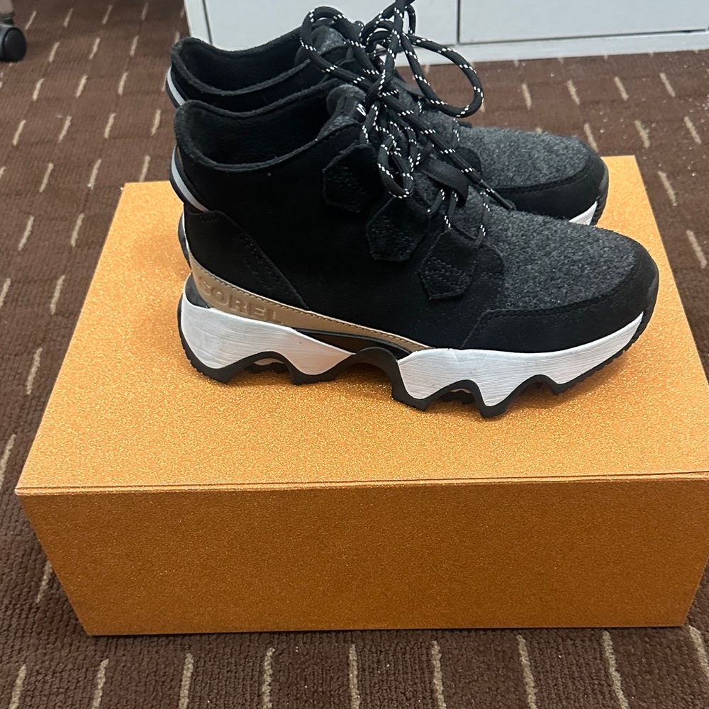 SOREL Black and Gray High-Top Sneakers